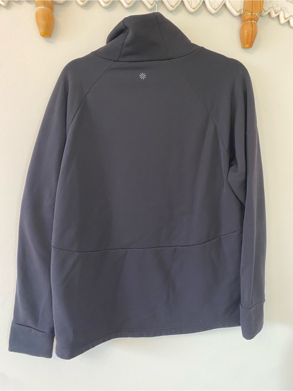 Athleta Black Fleece Lined Roll Neck Pullover Sweatshirt - size large - winter - Picture 6 of 8